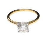 18CT GOLD DIAMOND SOLITAIRE RING