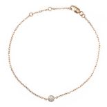 18CT ROSE GOLD DIAMOND BRACELET