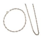 STERLING SILVER NECKLACE AND BRACELET