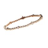 18CT ROSE GOLD DIAMOND BRACELET