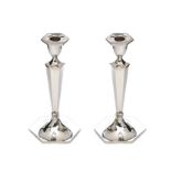 PAIR OF STERLING SILVER CANDLESTICKS