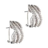 18CT WHITE GOLD DIAMOND EARRINGS