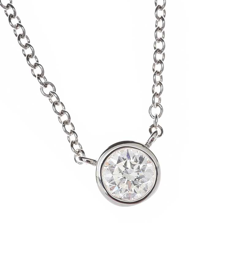 18CT WHITE GOLD DIAMOND NECKLACE - Image 2 of 2