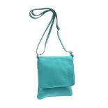 ITALIAN TURQUOISE LEATHER HANDBAG