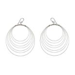 SILVER MULTI HOOP EARRINGS