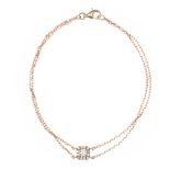 18CT ROSE GOLD DIAMOND BRACELET