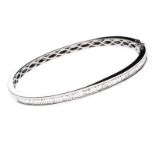 18CT WHITE GOLD DIAMOND BANGLE