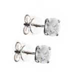 18CT WHITE GOLD DIAMOND EARRINGS