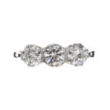 PLATINUM THREE STONE DIAMOND RING