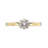 18CT GOLD DIAMOND SOLITAIRE RING