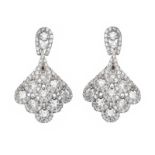 18CT WHITE GOLD DIAMOND EARRINGS