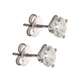 18CT WHITE GOLD DIAMOND EARRINGS