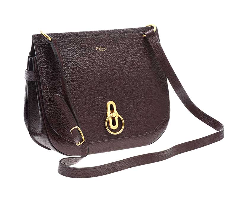 MULBERRY AMBERLEY BURGUNDY SATCHEL