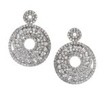 18CT WHITE GOLD DIAMOND EARRINGS