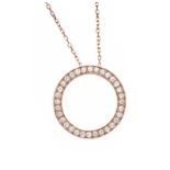 18CT ROSE GOLD DIAMOND NECKLACE