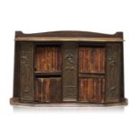 A small Arts & Crafts stained pine Book case with Forty works by William Shakespeare c.1897 The