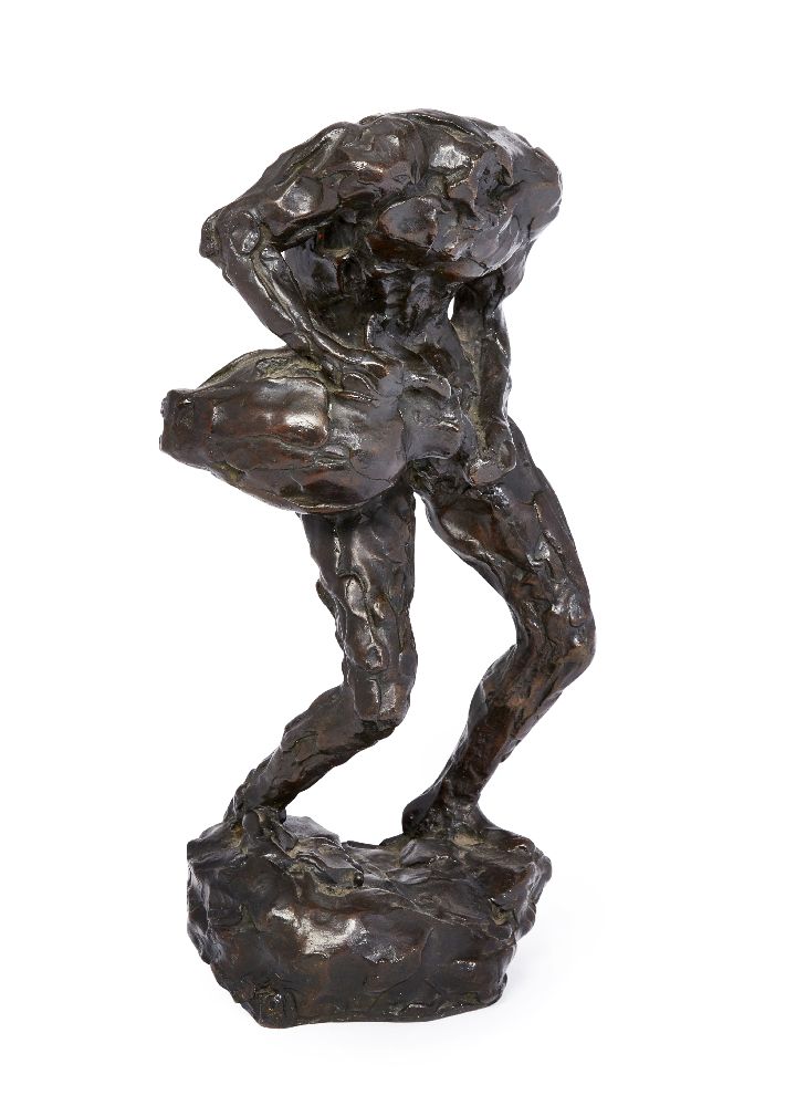 Emile-Antoine Bourdelle, French 1861-1929-'L'homme a la cruche', 1960; bronze with brown patina,