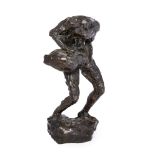 Emile-Antoine Bourdelle, French 1861-1929-'L'homme a la cruche', 1960; bronze with brown patina,