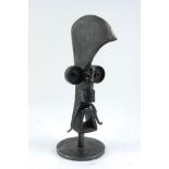 A Cubist wrought iron bust of an abstract man, possibly Northern European, 20th century, the