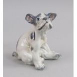 A Danish porcelain model of a French bulldog by Dahl Jensen, 20th century, model number 1088,