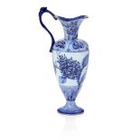 William Moorcroft (1872-1945), an Hesperian Lilac pattern ceramic ewer c.1902, signed in green W