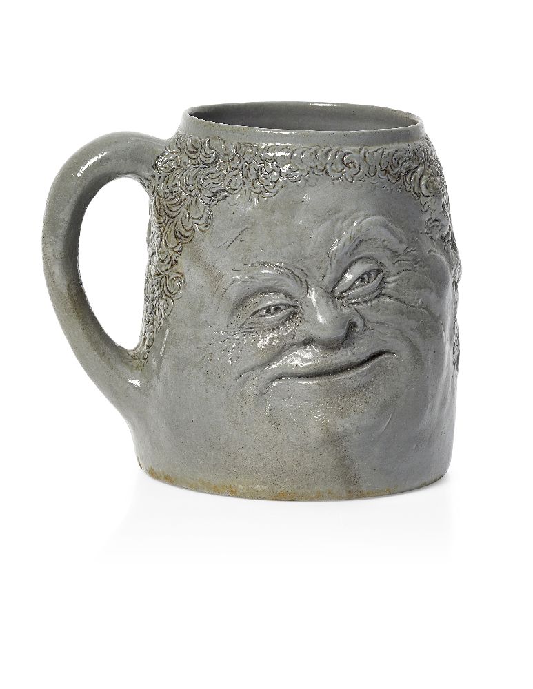 R.W. Martin (1843-1923), a Martin Brothers stoneware Double ‘Face’ mug c.1890, Signed R.W Martin & - Image 2 of 2