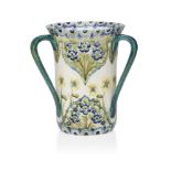 William Moorcroft (1872-1945), a Forget-Me-Not pattern three-handled ceramic vase c.1900, signed