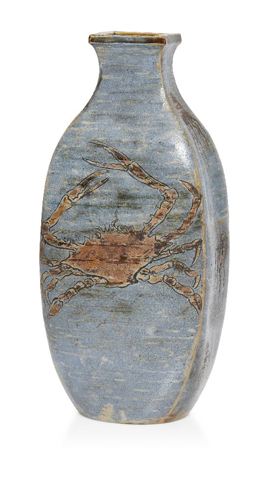 Martin Brothers (Pottery 1873-1914), a stoneware ‘Aquatic’ vase of flattened form Signed Martin - Image 2 of 2