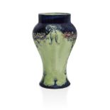 William Moorcroft (1872-1945), an Eighteenth Century pattern ceramic vase c.1908, signed in green