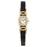 An 18ct gold 'Ellipse' quartz wristwatch Ref 4830J-001 by Patek Philippe, the oval white dial with