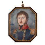 Louis-Marie Sicardi, French 1743-1825- Portrait miniature of a high-ranking Napoleonic officer,