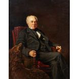 Henry Grant, British act. 1868-1916- Portrait of B. E. Bennett Esq., seated three-quarter-length