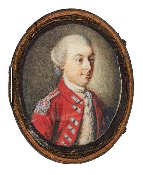 Circle of Abraham Daniel, British c.1750-1806- Portrait miniature of a British officer, possibly