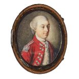Circle of Abraham Daniel, British c.1750-1806- Portrait miniature of a British officer, possibly