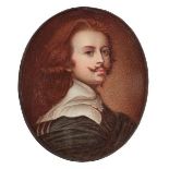 William Bate, British 1759-1845- Portrait miniature after a self-portrait by Sir Anthony Van Dyck,