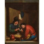 Manner of David Teniers the Younger, late 18th/early 19th century- Figures smoking in a Tavern; oils