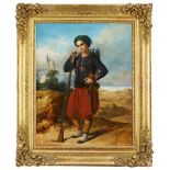 Alexandre Marie Colin, French 1798-1875- Zouave; oil on canvas, signed an dated 1847, 63x50.5 cm