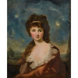Attributed to Carl Fredrik von Breda, Swedish 1759-1818- Portrait of a lady, half-length in a