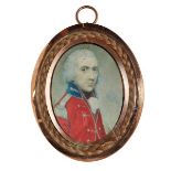 Circle of Charles Shirreff, Scottish 1750-1829- Portrait miniature of a British officer with