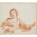 Workshop of Giovanni Francesco Barbieri, called Il Guercino, Italian 1591-1666- Study of a woman