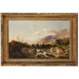 Joseph Horlor, British 1809-1887- Betws-y-Coed; oil on canvas, signed and dated 76?, bears label