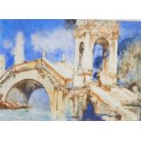 Charles Robinson RI, British 1870-1937- A Venetian Capriccio; watercolour on paper, signed and