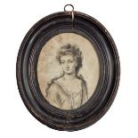Circle of Thomas Forster, British act c.1690-1713- Portrait miniature of a lady, quarter-length