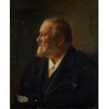 L M Roth, German, late 19th/early 20th century- Portrait of a man, quarter-length turned to the left