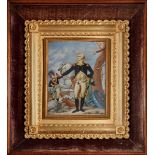 After Walter Robertson, Irish 1750-1801/02- Portrait miniature of George Washington before the