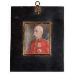 Circle of Alyn Williams, PRMS RBA ARCA, British 1865-1941- Portrait miniature of a senior British