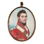 British School, late18th/early 19th century- Portrait miniature of a British officer,