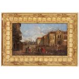 Manner of Francesco Guardi, early 19th century- Capriccios of Venice; oils on canvas, a pair,