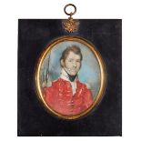 Circle of Andrew Robertson, British 1777-1845- Portrait miniature of a British officer, quarter-