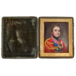 Charles Jagger, British 1770-1827- Portrait miniature of Lieutenant General Sir Manley Power KCB, (